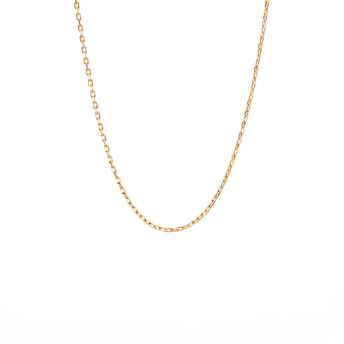 Mini Paperclip Chain in Yellow Gold